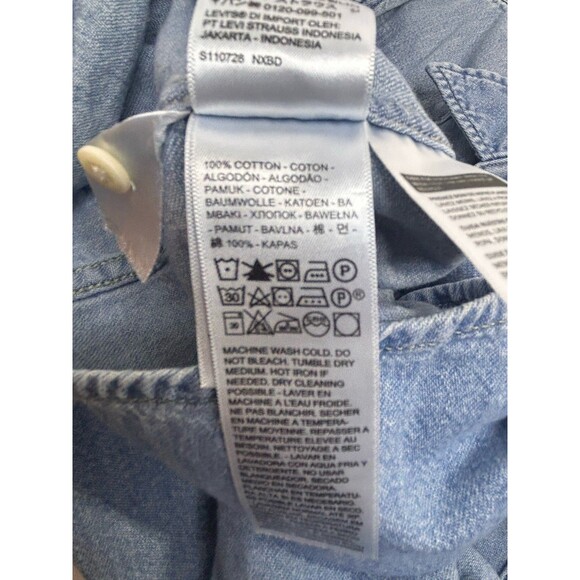 Levi’s Standard Fit Western Denim Shirt Pearl Buttons Medium Wash Size XL - Picture 7 of 7